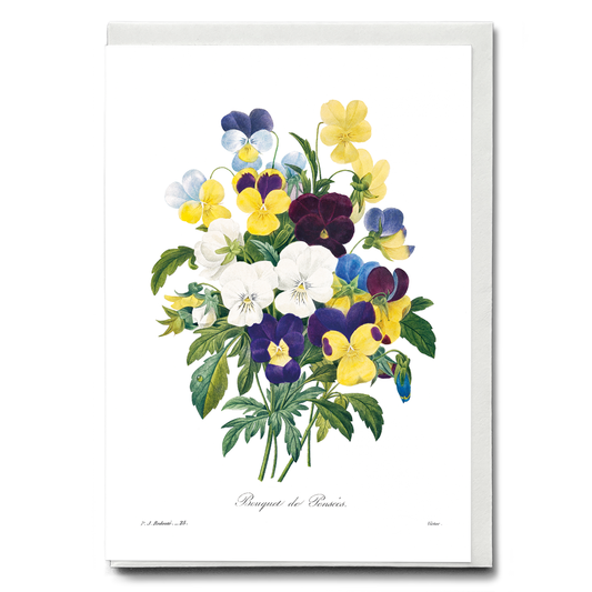Pansy bouquet By Pierre-Joseph Redouté - Wenskaart