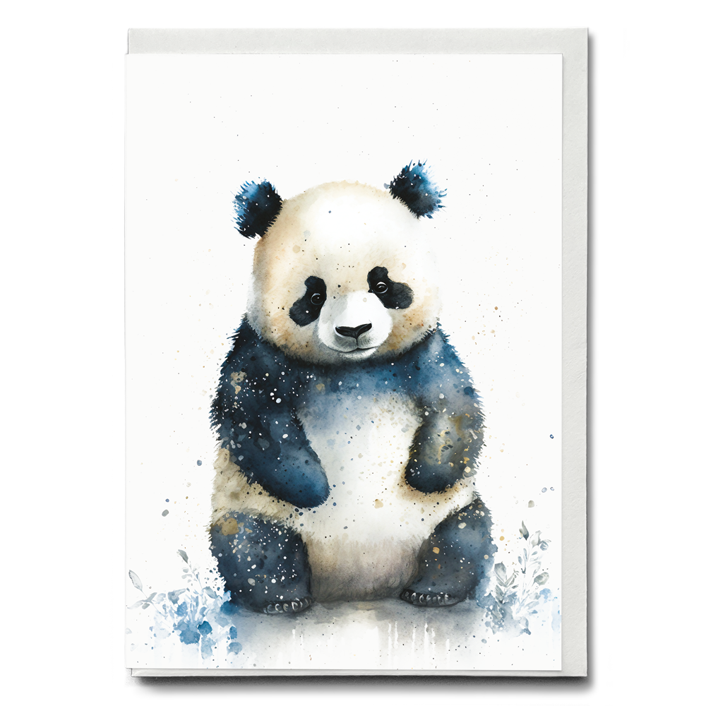 Sitting panda - Greeting Card