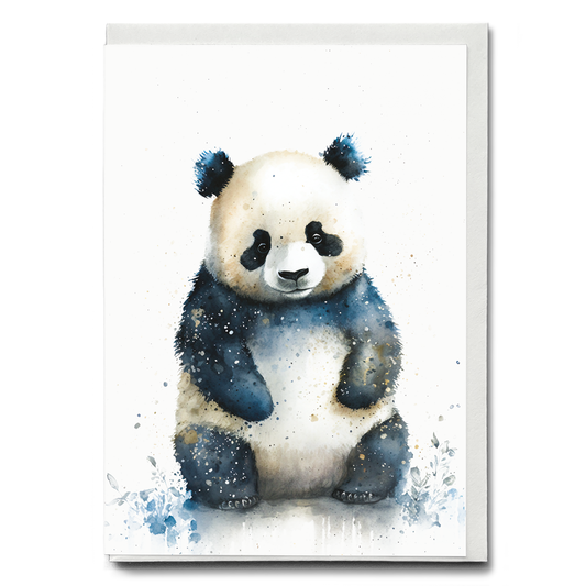 Sitting panda - Greeting Card