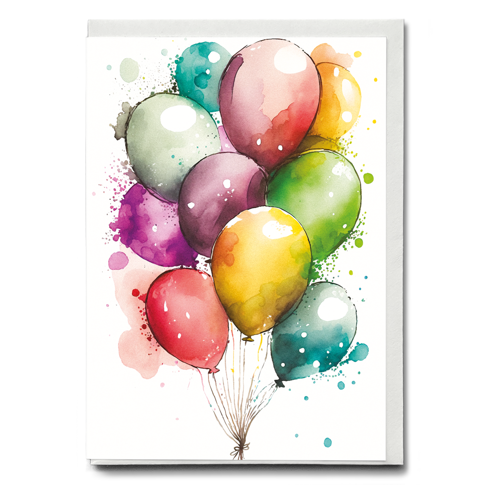 Party balloons - Greeting Card