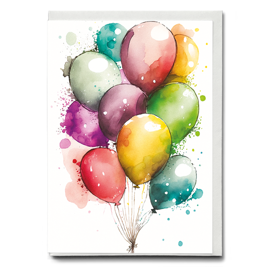 Party balloons - Greeting Card