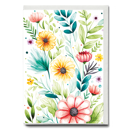 Flower pattern - Greeting Card