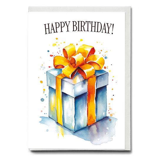 Happy birthday gift. - Greeting Card