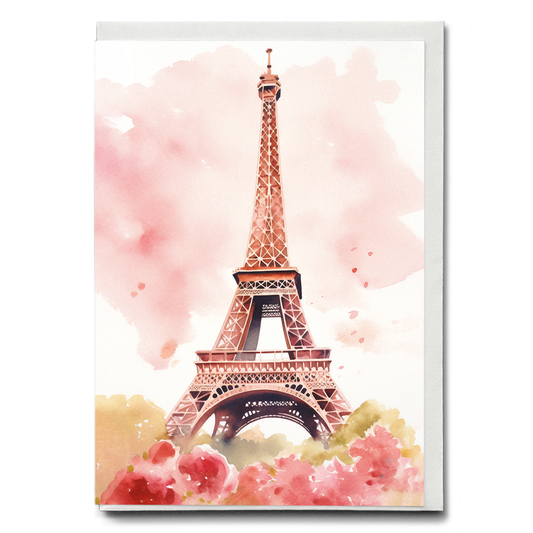 Pink Paris - Greeting Card