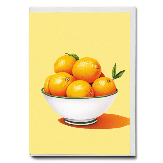 Bowl with oranges - Greeting Card