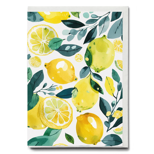 Lemon pattern - Greeting Card