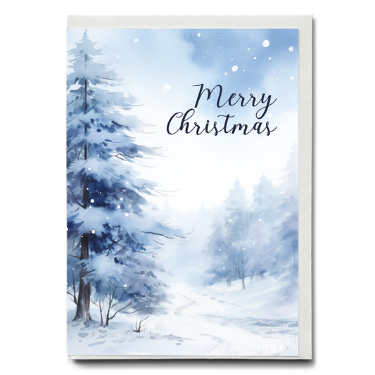 Merry Christmas landscape - Greeting Card