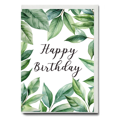 Happy birthday Leaves - Greeting Card