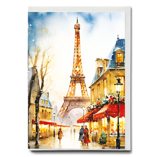 Paris in the winter - Greeting Card