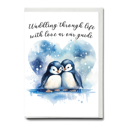 Waddling through life - Greeting Card
