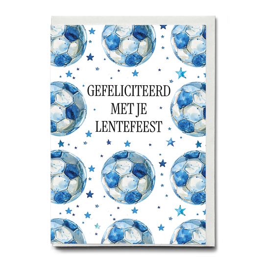 Gefeliciteerd Lentefeest (Voetbal)  - Greeting Card