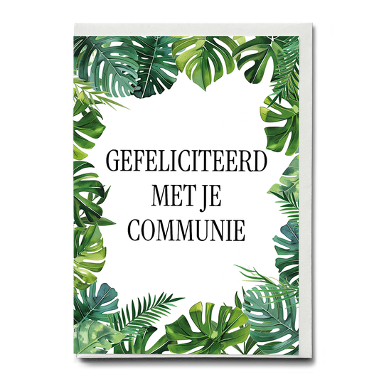 Gefeliciteerd communie (Jungle)  - Greeting Card