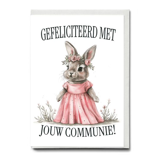 Communie (Konijn) - Greeting Card
