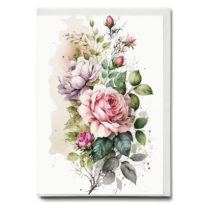 Pink rose I - Wenskaart