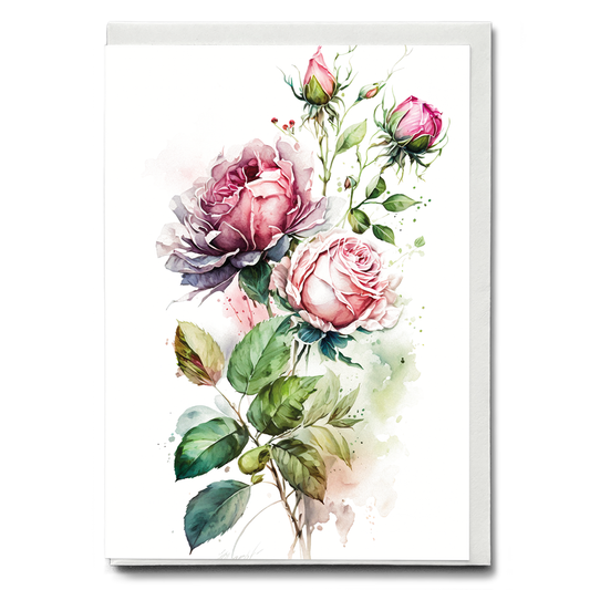 Pink rose II - Wenskaart