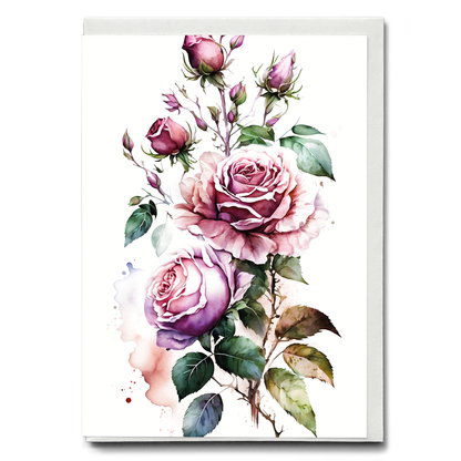 Pink rose III - Wenskaart