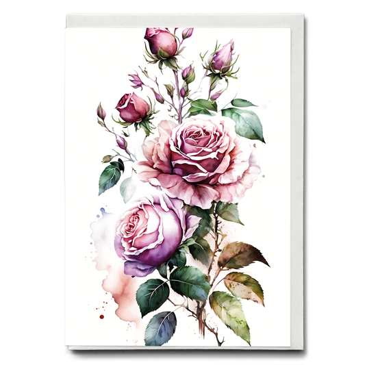 Pink rose III - Wenskaart