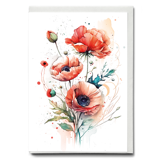 Poppies I - Wenskaart