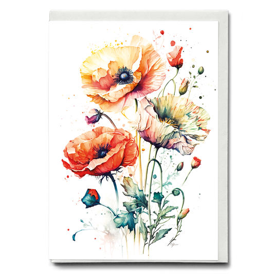Poppies II - Wenskaart
