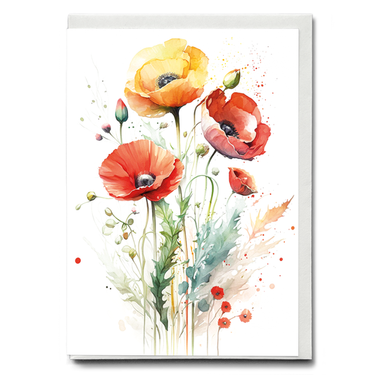 Poppies III - Wenskaart
