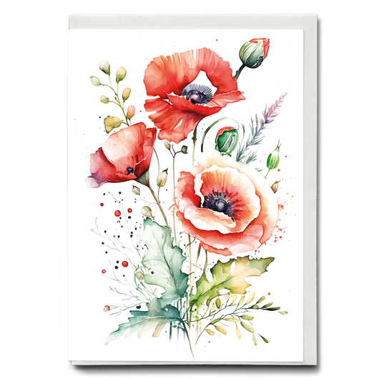 Poppies IV - Wenskaart