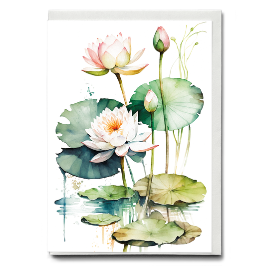 Water Lillies II - Wenskaart