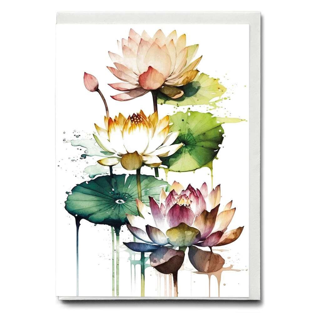 Water Lillies III - Wenskaart