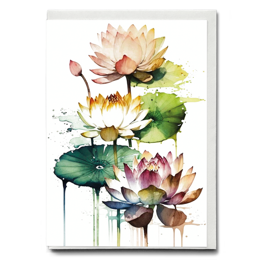 Water Lillies III - Wenskaart
