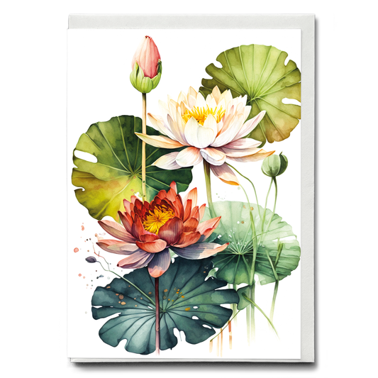 Water Lillies IV - Wenskaart