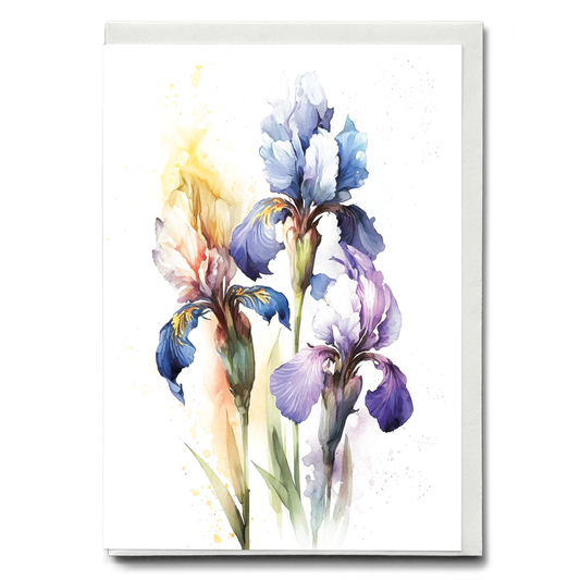 Irises 1 - Wenskaart