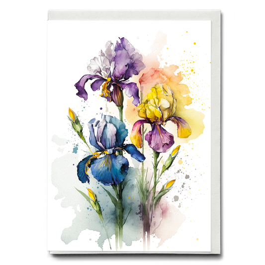 Irises 2 - Wenskaart