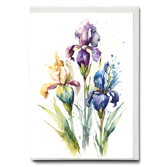Irises 3 - Wenskaart