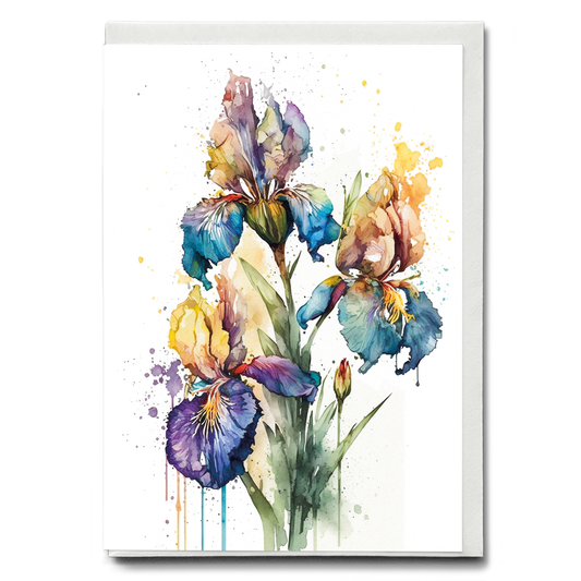 Irises 4 - Wenskaart