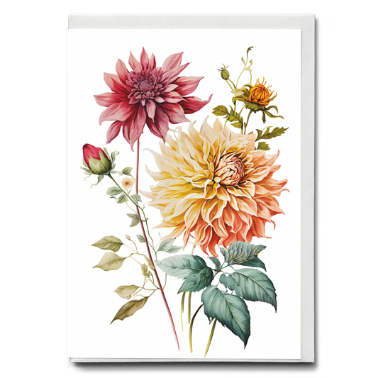 Dahlia's 1 - Wenskaart