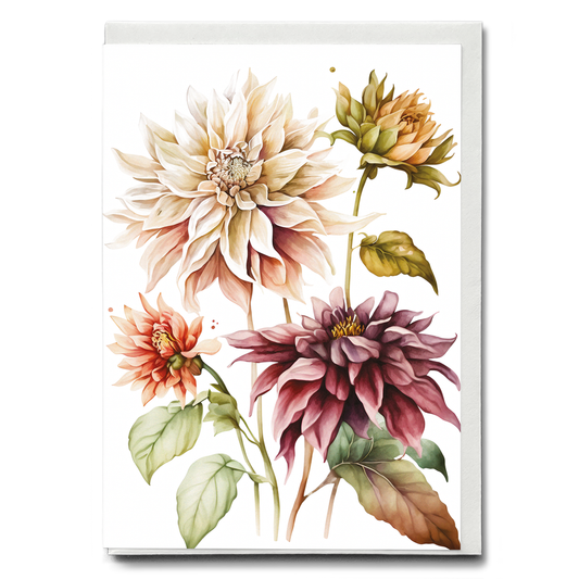 Dahlia's 2 - Wenskaart