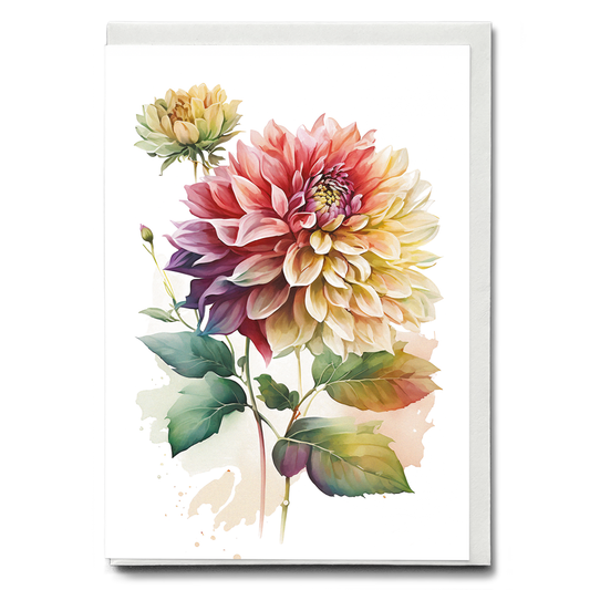 Dahlia's 3 - Wenskaart