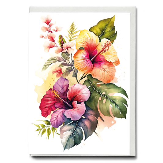 Hawaiian Hibiscus 2 - Wenskaart