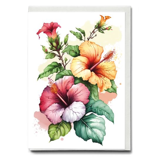 Hawaiian Hibiscus 3 - Wenskaart