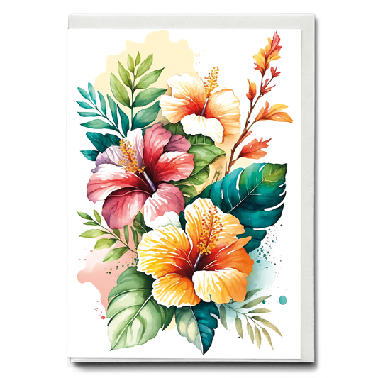 Hawaiian Hibiscus 4 - Wenskaart