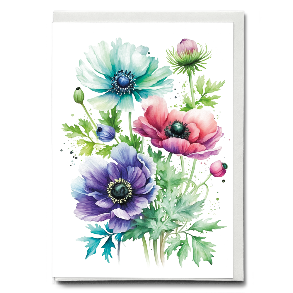 Anemone 2 - Wenskaart