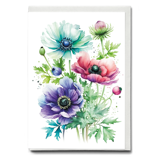 Anemone 2 - Wenskaart
