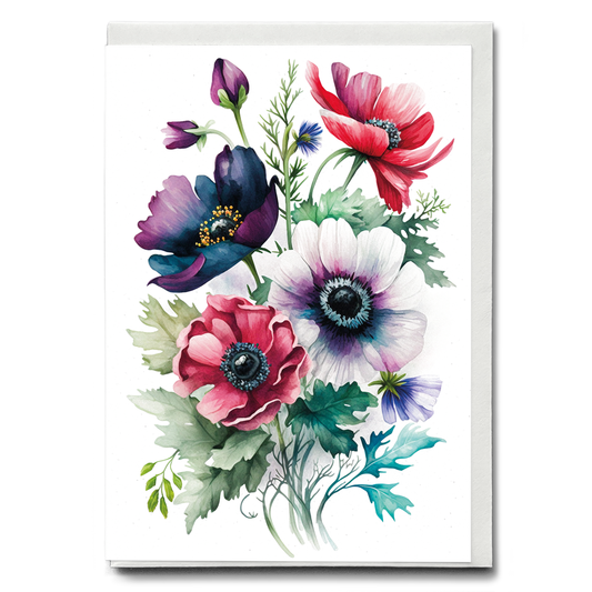 Anemone 4 - Wenskaart