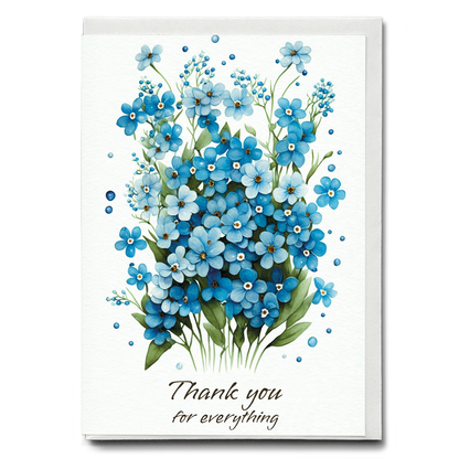 Thank you Forget me not  - Wenskaart