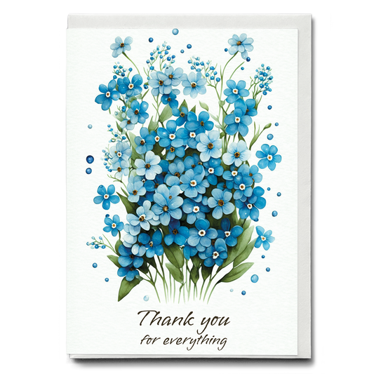 Thank you Forget me not  - Wenskaart