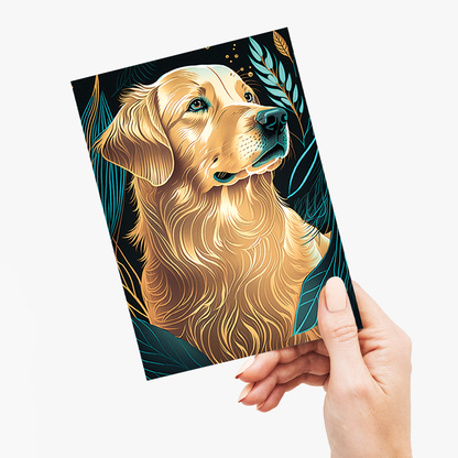 Proud golden retriever - Greeting Card