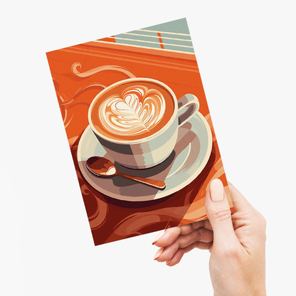Cup of cappuccino - Greeting Card