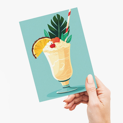 Pina colada (Light blue) - Greeting Card