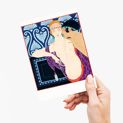 Les Trois Beautes de Mnasidika by George Barbier - Greeting Card