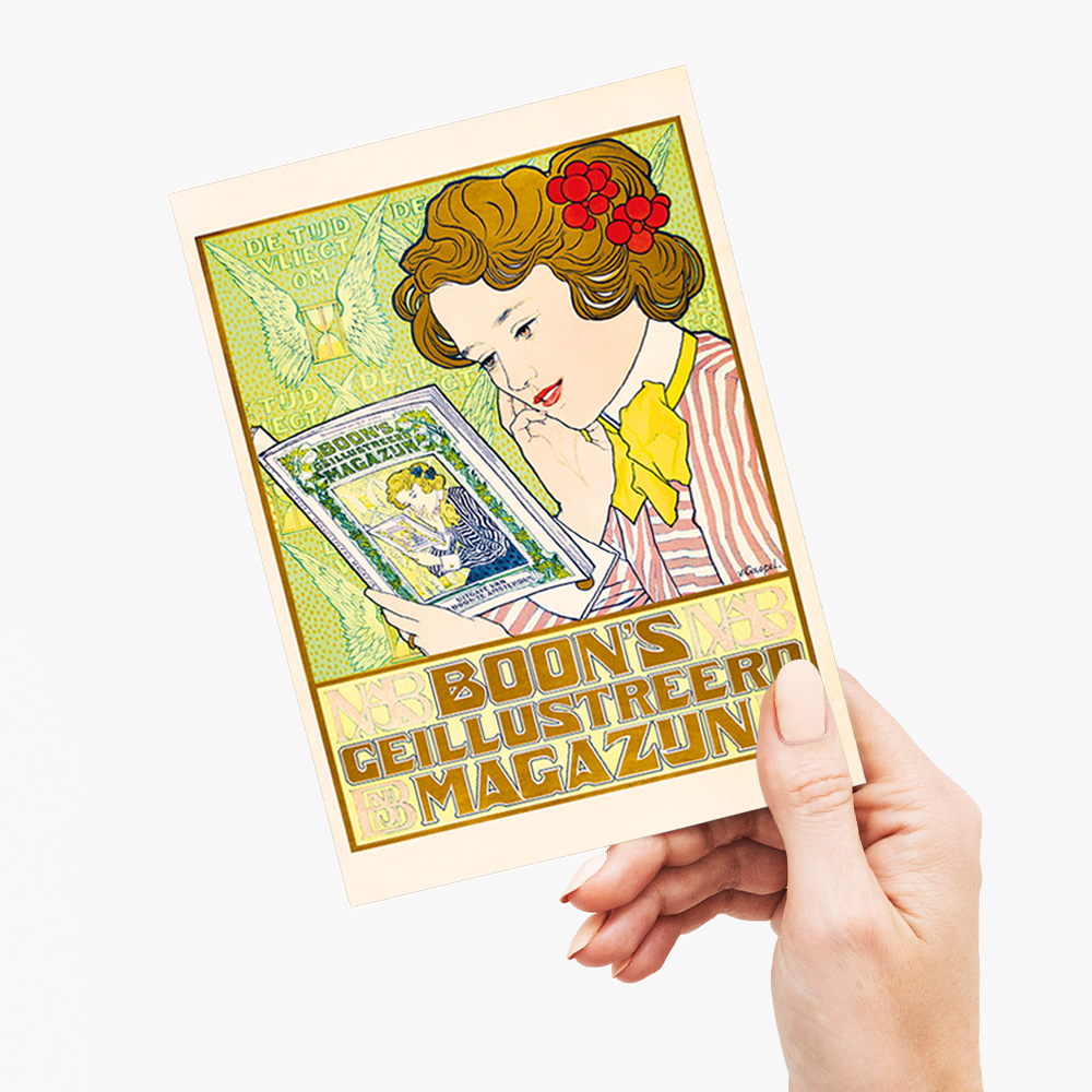 Poster for Boon's Illustrated Warehouse by Johann Georg van Caspel - Greeting Card