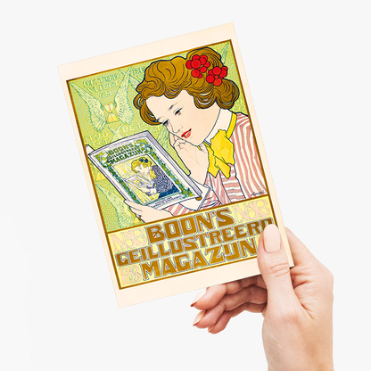 Poster for Boon's Illustrated Warehouse by Johann Georg van Caspel - Greeting Card